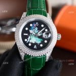 Rolex Submariner Replica Watches Diamond Bezel Black Face Citizen 8215 Watch